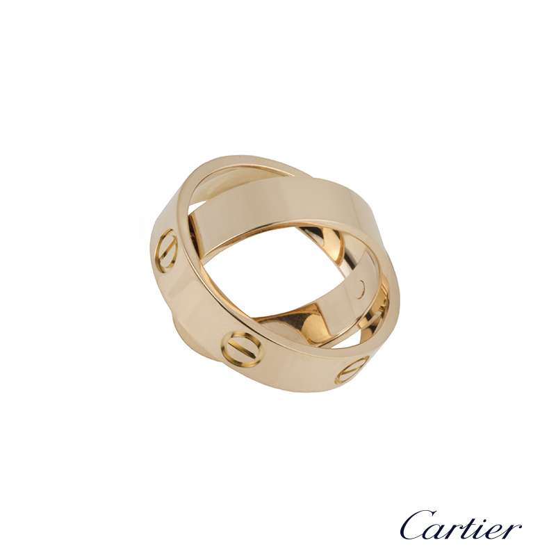 Cartier 18k Rose Gold Spicy Love Ring B&P | Rich Diamonds